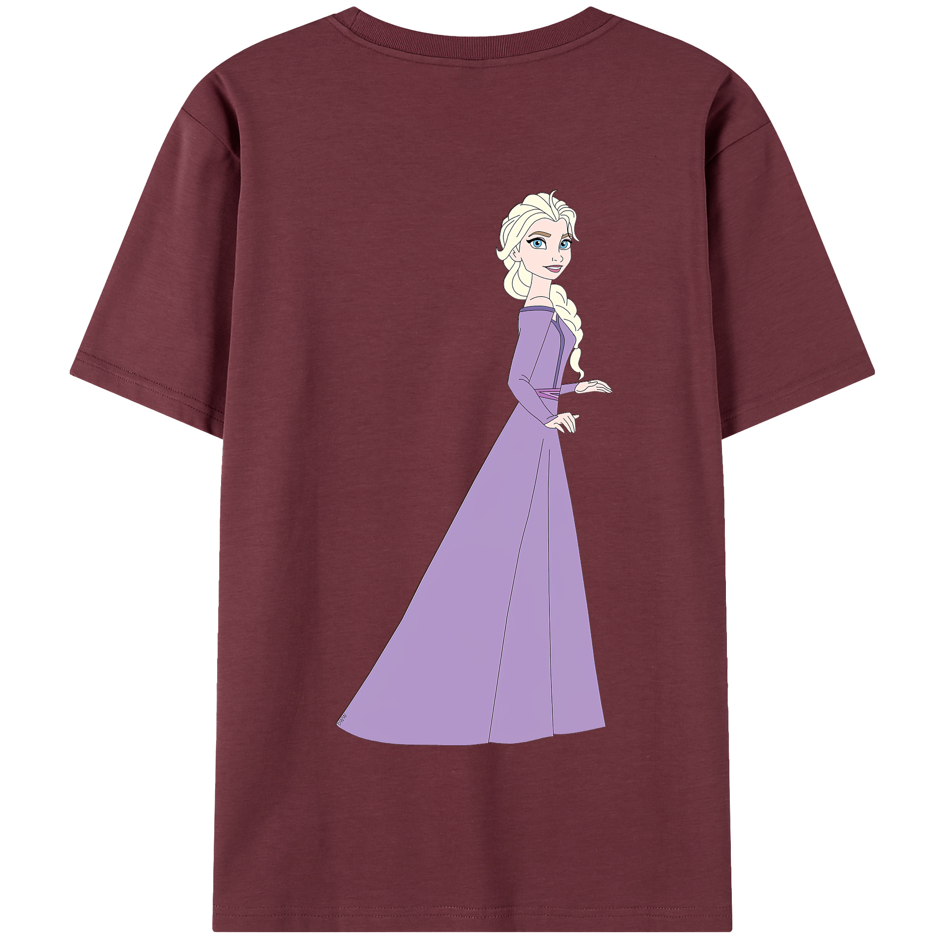 （画像用） アナと雪の女王 アンナ エルサ Frozen Anna Elsa 綿100％半袖Tシャツ（背面プリント）